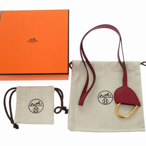 新品同様 エルメス オー クール デュ フォーブール スイフト ルージュグレナ ネックレス キーホルダー 1623【中古】HERMES