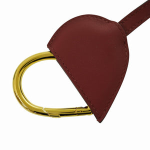 新品同様 エルメス オー クール デュ フォーブール スイフト ルージュグレナ ネックレス キーホルダー 1623【中古】HERMES