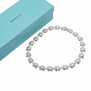 美品 ティファニー シグネチャー ネックレス シルバー 925 アクセサリー 1646【中古】TIFFANY&Co.