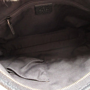 美品 グッチ アビー 130738 GGキャンバス レザー ホーボー ブラック 黒 ショルダーバッグ 1650【中古】GUCCI