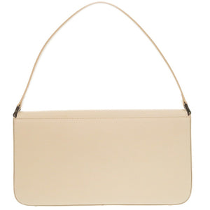 新品同様 バーバリー ロゴプレート レザー ベージュ ハンドバッグ 1672【中古】BURBERRY