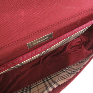 新品同様 バーバリー ロゴプレート レザー ベージュ ハンドバッグ 1672【中古】BURBERRY