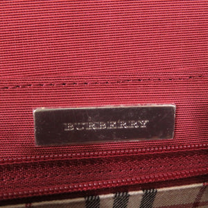 新品同様 バーバリー ロゴプレート レザー ベージュ ハンドバッグ 1672【中古】BURBERRY