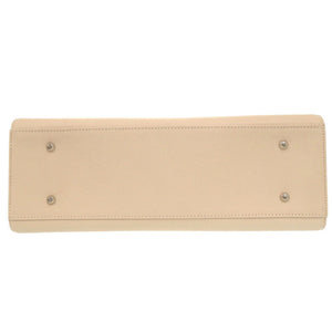 美品 バーバリー ロゴ レザー ベージュ ハンドバッグ 1674【中古】BURBERRY