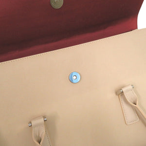 美品 バーバリー ロゴ レザー ベージュ ハンドバッグ 1674【中古】BURBERRY