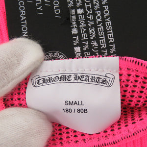 未使用品 クロムハーツ WORK GLOVES ロゴ ナイロン ポリエステル ポリウレタン ピンク 手袋 グローブ 1680【中古】CHROME HEARTS メンズ