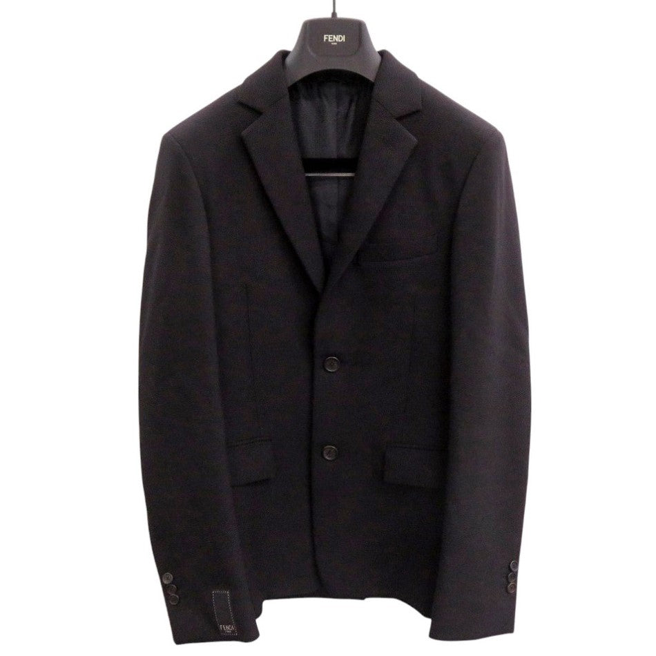 新品同様 フェンディ FJ0853 ウール ブラック テーラードジャケット 黒 1681【中古】FENDI