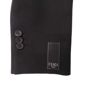 新品同様 フェンディ FJ0853 ウール ブラック テーラードジャケット 黒 1681【中古】FENDI