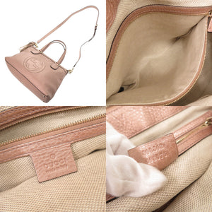 グッチ ソーホー 308362 レザー ピンク 2WAY ハンドバッグ ショルダーバッグ 1692【中古】GUCCI