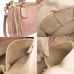 グッチ ソーホー 308362 レザー ピンク 2WAY ハンドバッグ ショルダーバッグ 1692【中古】GUCCI
