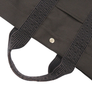 美品 エルメス エールライン トート MM キャンバス グレー トートバッグ 1695【中古】HERMES