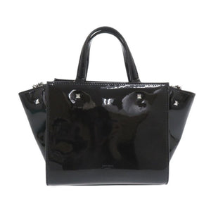 新品同様 ジミーチュウ VARENNE ヴァレンヌ スモール エナメル ブラック ハンドバッグ 黒 1699【中古】JIMMY CHOO