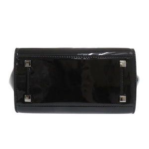 新品同様 ジミーチュウ VARENNE ヴァレンヌ スモール エナメル ブラック ハンドバッグ 黒 1699【中古】JIMMY CHOO