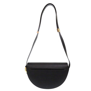 美品 パトゥ カーフレザー ブラック ショルダーバッグ 黒 1702【中古】PATOU