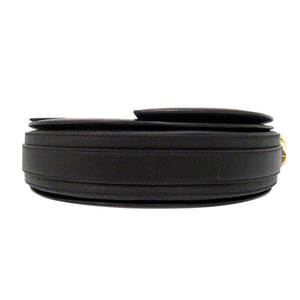 美品 パトゥ カーフレザー ブラック ショルダーバッグ 黒 1702【中古】PATOU