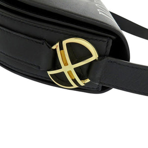 美品 パトゥ カーフレザー ブラック ショルダーバッグ 黒 1702【中古】PATOU