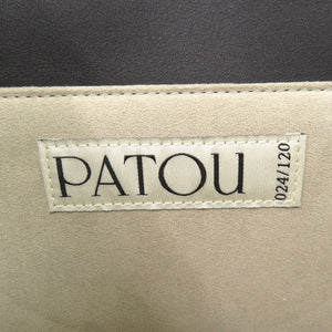 美品 パトゥ カーフレザー ブラック ショルダーバッグ 黒 1702【中古】PATOU