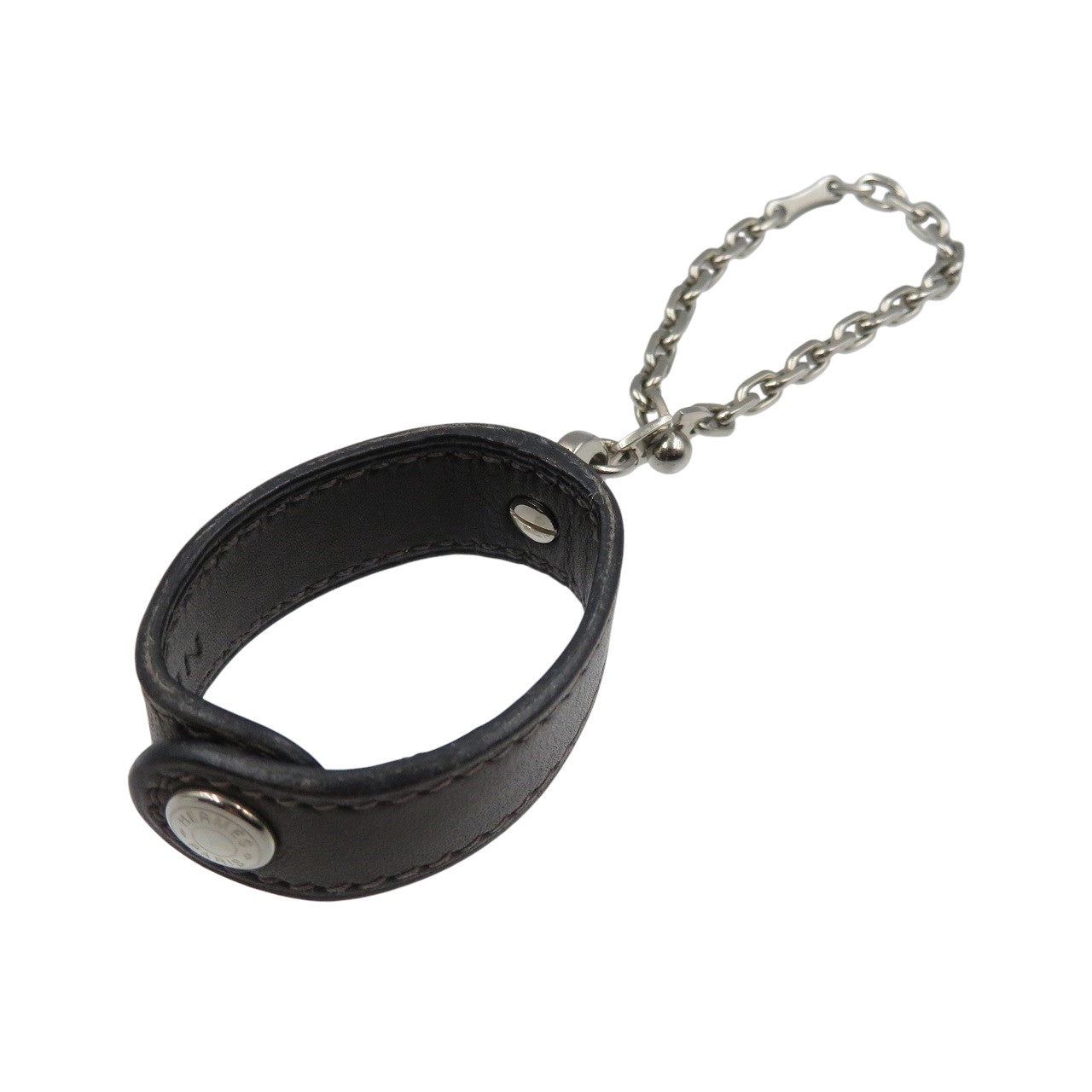 エルメス セリエ レザー シルバー金具 ブラウン グローブホルダー 1709【中古】HERMES