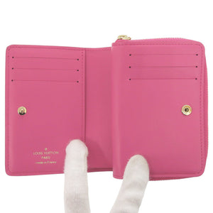 新品同様 ルイ ヴィトン ポルトフォイユ ルー モノグラム M82357 ICチップ カーフレザー ピンク 二つ折り財布 LV 1710【中古】LOUIS VUITTON