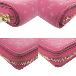 新品同様 ルイ ヴィトン ポルトフォイユ ルー モノグラム M82357 ICチップ カーフレザー ピンク 二つ折り財布 LV 1710【中古】LOUIS VUITTON