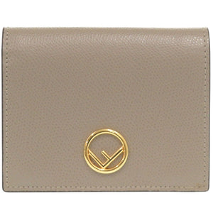 新品同様 フェンディ エフイズフェンディ 8M0387 レザー ベージュ 二つ折り財布 1711【中古】FENDI