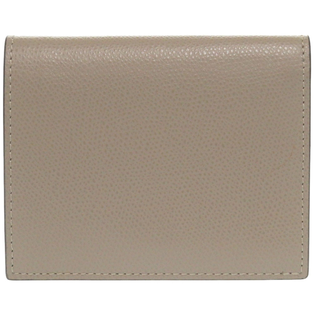 新品同様 フェンディ エフイズフェンディ 8M0387 レザー ベージュ 二つ折り財布 1711【中古】FENDI