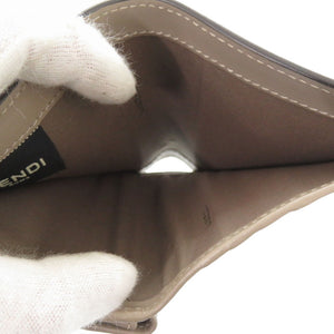 新品同様 フェンディ エフイズフェンディ 8M0387 レザー ベージュ 二つ折り財布 1711【中古】FENDI