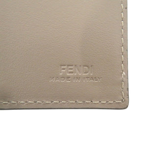 新品同様 フェンディ エフイズフェンディ 8M0387 レザー ベージュ 二つ折り財布 1711【中古】FENDI