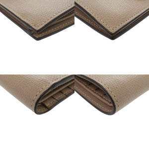 新品同様 フェンディ エフイズフェンディ 8M0387 レザー ベージュ 二つ折り財布 1711【中古】FENDI