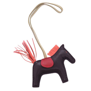 美品 エルメス ロデオPM アニョーミロ レザン フラミンゴ ルージュヴィフ A刻印(2017年製) バッグチャーム 1716【中古】HERMES