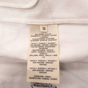 新品同様 エルメス 3E0233D5 デニムジャケット ワッペン ペイント コットン ホワイト 1719【中古】HERMES