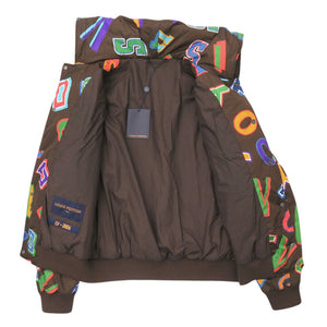 新品同様 ルイ ヴィトン × NBA 21AW レターナイロン ブルゾン RM212M ジャケット ブラウン サイズ48 LV 1720【中古】LOUIS VUITTON