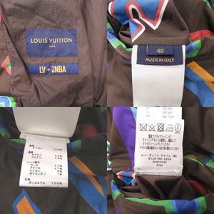 新品同様 ルイ ヴィトン × NBA 21AW レターナイロン ブルゾン RM212M ジャケット ブラウン サイズ48 LV 1720【中古】LOUIS VUITTON