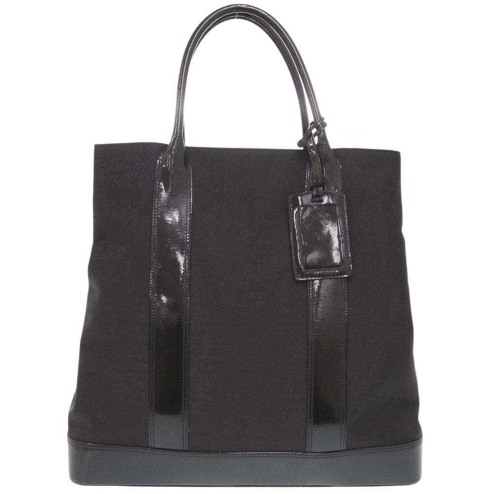 美品 ティファニー ナイロン/パテントレザー ブラック トートバッグ 黒 1725【中古】TIFFANY&Co.