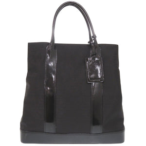 美品 ティファニー ナイロン/パテントレザー ブラック トートバッグ 黒 1725【中古】TIFFANY&Co.