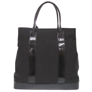 美品 ティファニー ナイロン/パテントレザー ブラック トートバッグ 黒 1725【中古】TIFFANY&Co.