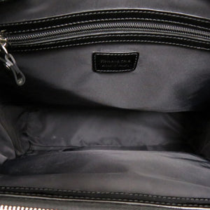 美品 ティファニー ナイロン/パテントレザー ブラック トートバッグ 黒 1725【中古】TIFFANY&Co.