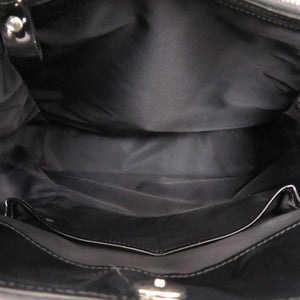 美品 ティファニー ナイロン/パテントレザー ブラック トートバッグ 黒 1725【中古】TIFFANY&Co.