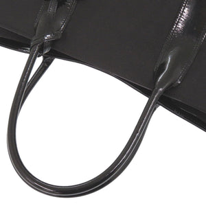 美品 ティファニー ナイロン/パテントレザー ブラック トートバッグ 黒 1725【中古】TIFFANY&Co.