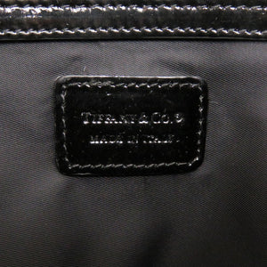美品 ティファニー ナイロン/パテントレザー ブラック トートバッグ 黒 1725【中古】TIFFANY&Co.