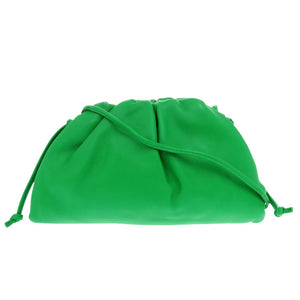 新品同様 ボッテガヴェネタ ミニ ザ ポーチ がま口 585852 レザー パラキートグリーン ショルダーバッグ 1726【中古】BOTTEGAVENETA