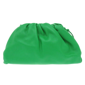 新品同様 ボッテガヴェネタ ミニ ザ ポーチ がま口 585852 レザー パラキートグリーン ショルダーバッグ 1726【中古】BOTTEGAVENETA