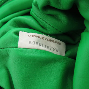 新品同様 ボッテガヴェネタ ミニ ザ ポーチ がま口 585852 レザー パラキートグリーン ショルダーバッグ 1726【中古】BOTTEGAVENETA