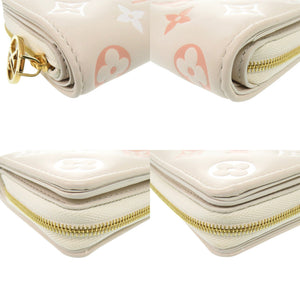 新品同様 ルイ ヴィトン ポルトフォイユ ルー モノグラム M82291 ICチップ レザー ベージュ 二つ折り財布 LV 1735【中古】LOUIS VUITTON