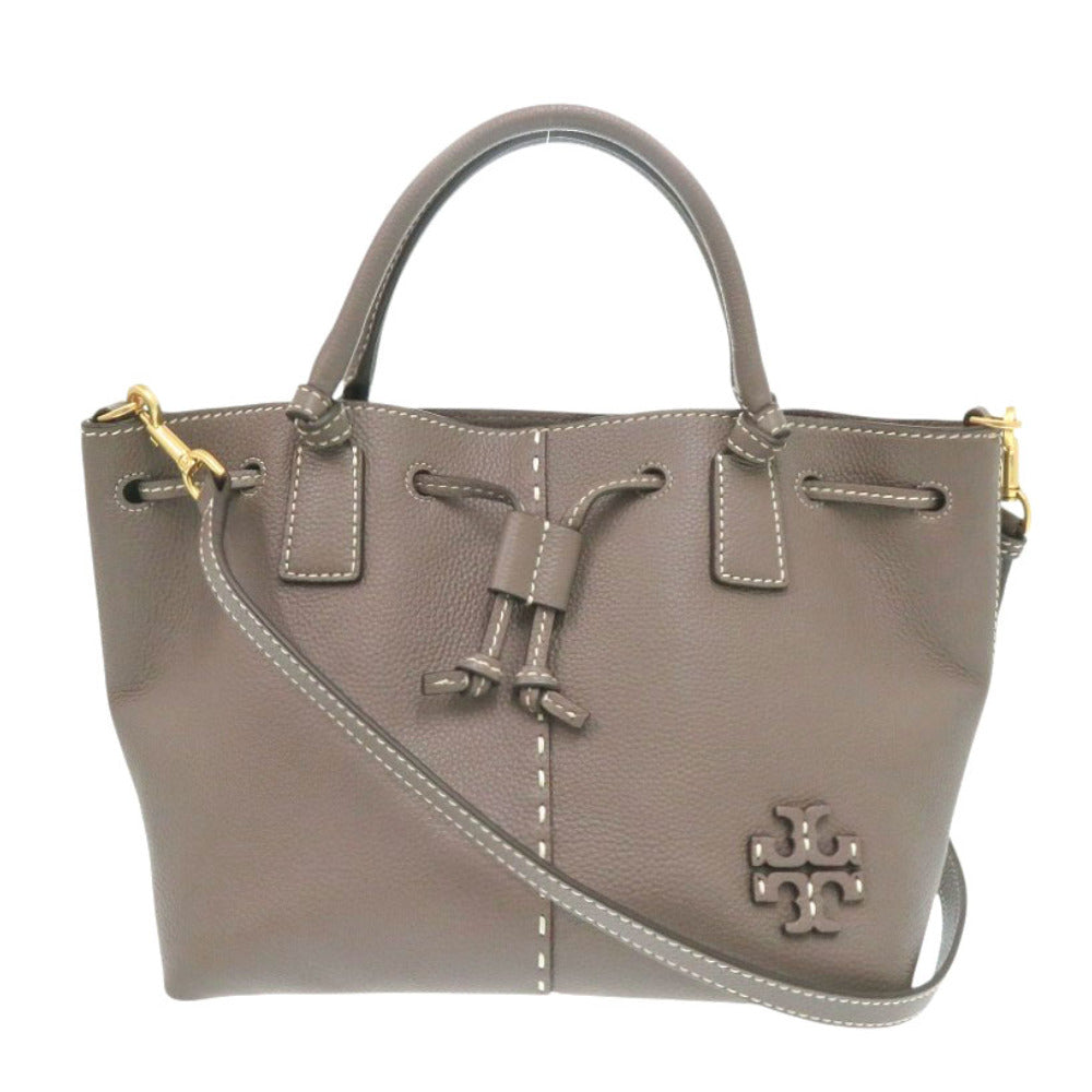 美品 トリーバーチ マックグロー ドラゴンフライ トンボバッグ レザー グレー ハンドバッグ 1740【中古】Tory Burch