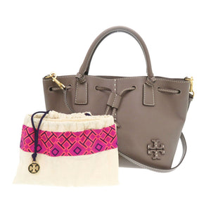美品 トリーバーチ マックグロー ドラゴンフライ トンボバッグ レザー グレー ハンドバッグ 1740【中古】Tory Burch