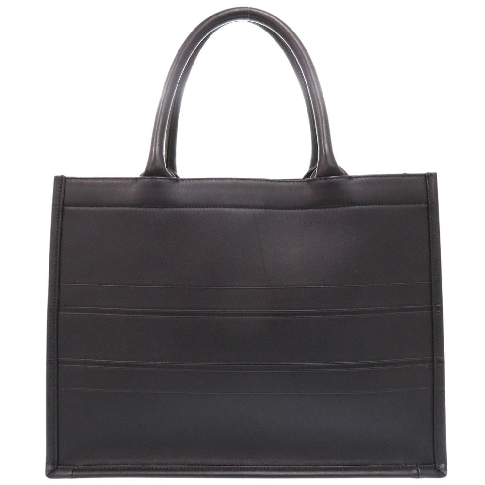 美品 クリスチャンディオール ブックトート ミディアム 62-MA-1202 レザー ブラック トートバッグ 1741【中古】Christian Dior