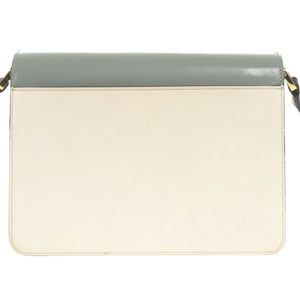 マルニ 2WAY トランク レザー カーキ/ホワイト ショルダーバッグ 1761【中古】MARNI