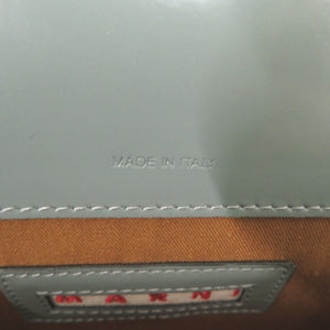 マルニ 2WAY トランク レザー カーキ/ホワイト ショルダーバッグ 1761【中古】MARNI