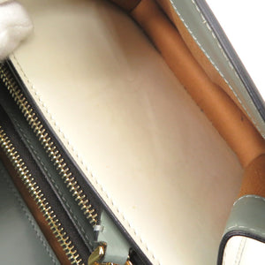 マルニ 2WAY トランク レザー カーキ/ホワイト ショルダーバッグ 1761【中古】MARNI